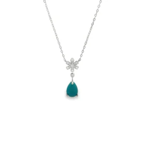 Turquoise Teardrop Pendant Necklace