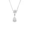 Opal Drop Floral Necklace