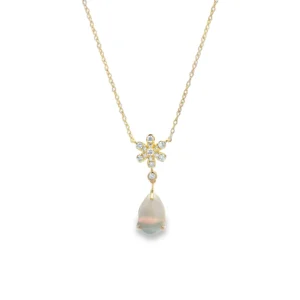Opal Drop Pendant Necklace
