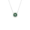 Emerald Halo Pendant Necklace