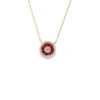 Ruby Halo Pendant Necklace