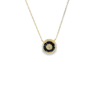 Round Gemstone Pendant Necklace