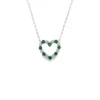 Emerald Heart Pendant Necklace