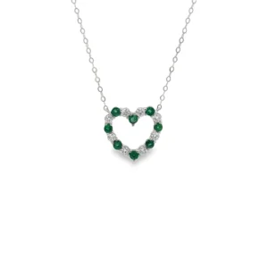 Emerald Heart Pendant Necklace