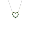 Emerald Heart Pendant Necklace