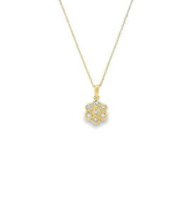 Flower Diamond Pendant Necklace