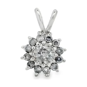 Diamond Cluster Pendant Necklace