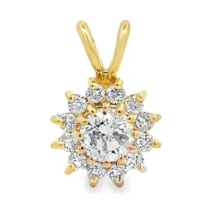 Diamond Cluster Halo Pendant