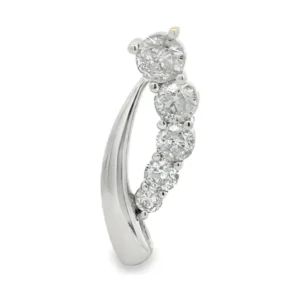 Curved Diamond Journey Pendant