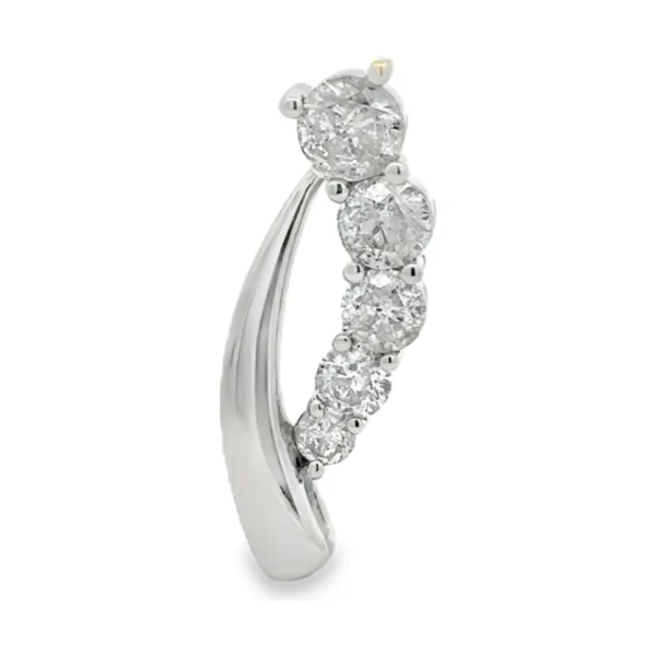 Curved Diamond Journey Pendant
