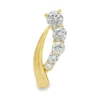 Curved Diamond Pendant Necklace