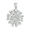 Cluster Diamond Pendant Necklace