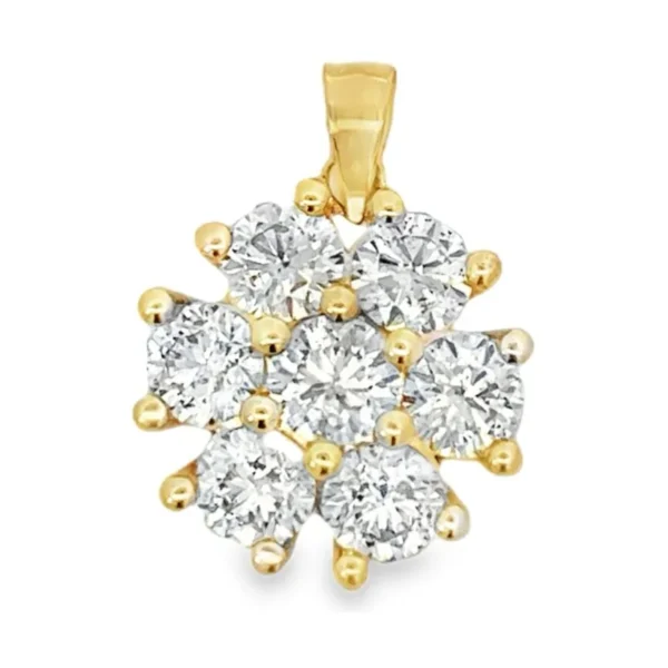 Diamond Cluster Pendant Necklace