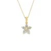 Floral Diamond Pendant Necklace