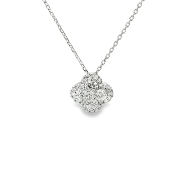 Clover Diamond Pendant Necklace