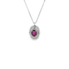 Oval Gemstone Pendant Necklace