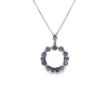 Tanzanite Circle Pendant Necklace