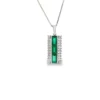 Emerald Diamond Pendant Necklace