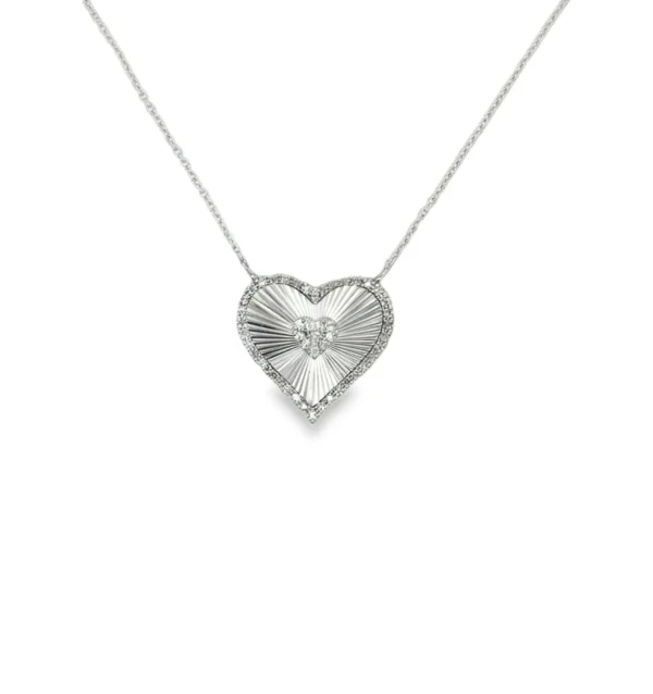 Heart Diamond Pendant Necklace