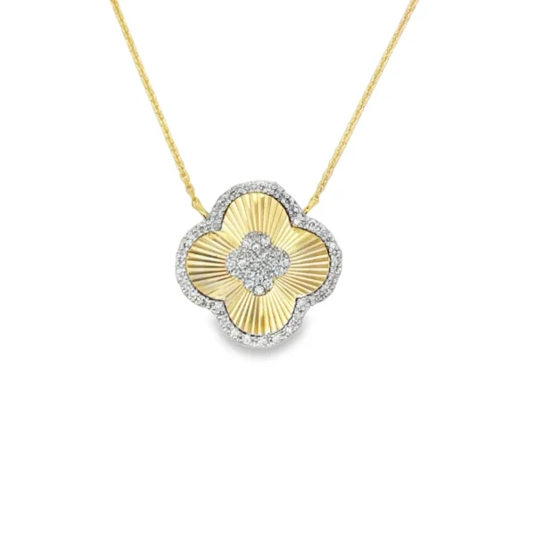 Clover Diamond Pendant Necklace