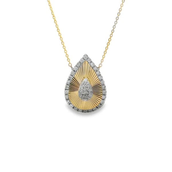Teardrop Diamond Pendant Necklace