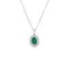 Oval Emerald Pendant Necklace