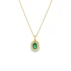 Oval Emerald Pendant Necklace