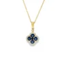Sapphire Clover Pendant Necklace