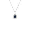 Pear Sapphire Pendant Necklace