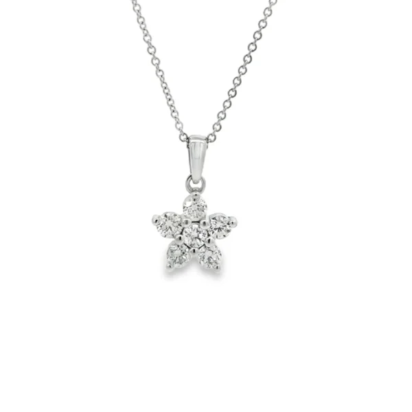 Diamond Floral Pendant Necklace