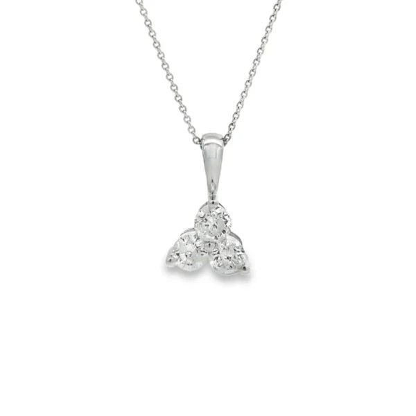 Three Stone Diamond Pendant