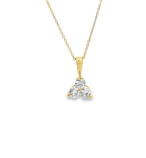 Three Stone Diamond Pendant