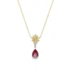 Pear Gemstone Pendant Necklace