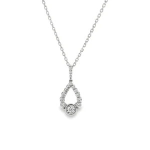 Teardrop Diamond Pendant Necklace