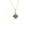 Emerald Clover Pendant Necklace