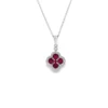 Ruby Clover Pendant Necklace