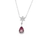 Pear Gemstone Floral Necklace