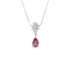 Pear Gemstone Drop Necklace