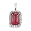 Emerald Cut Gemstone Pendant