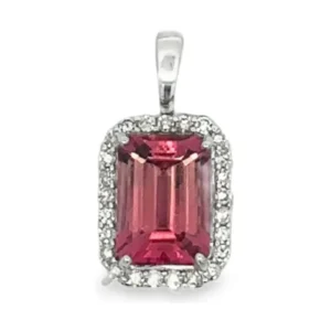Emerald Cut Gemstone Pendant