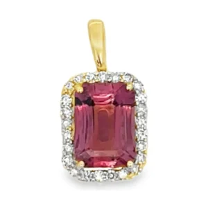 Emerald Cut Gemstone Pendant