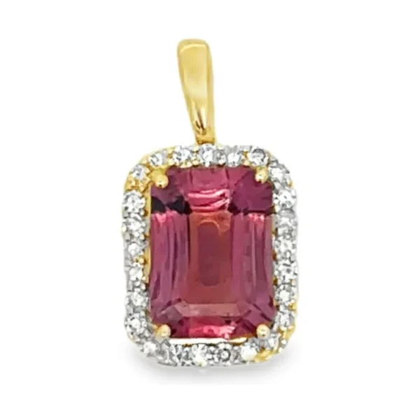 Emerald Cut Gemstone Pendant