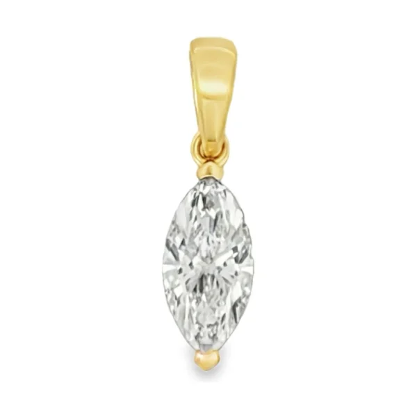 Marquise Diamond Solitaire Pendant