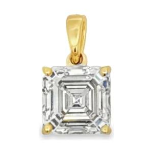 Square Cut Diamond Pendant