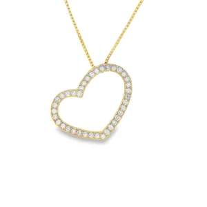Diamond Open Heart Necklace