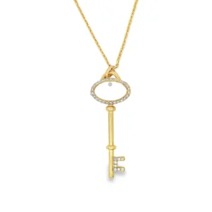Diamond Key Pendant Necklace
