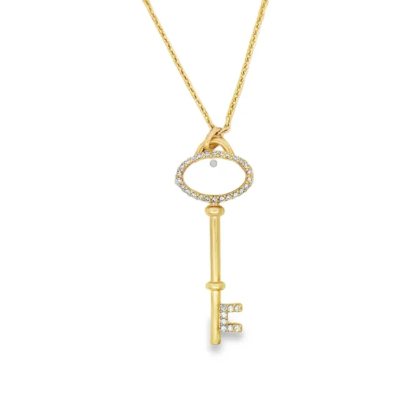 Diamond Key Pendant Necklace