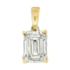 Emerald Cut Diamond Pendant