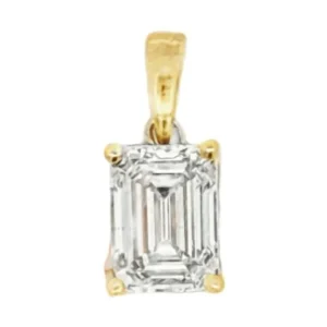 Emerald Cut Diamond Pendant