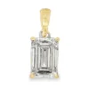 Emerald Cut Diamond Pendant